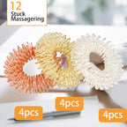 12 Finger Massage Rings - Finger Massage Rings - Acupressure Rings - Acupressure Rings - Finger Splints - Finger Massage Rings - For teenagers, adults - Relieves anxiety, relaxation - Massage improves blood circulation - One size