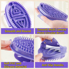 pieces - Massage Brush - Meridian Pressure Brush - Dry Brushing - Essential Oil Brush - Bath Brush - Body Scrub Bath Body Brush - SPA Massager - for Meridian Scalp Full Body Relaxation Massage, relieves muscle tension - Purple