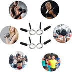 4 pieces - Barbell Clamp - 2.5 cm - Spring Barbell Clamp - Dumbbell Clip - Spring Clips for Weights - Barbell Bars - Clamp Ring - Spring Clips - Locking Clip Ring Bodybuilding - for Weightlifting, Training Barbell, Bars, Plates, Gym - Black