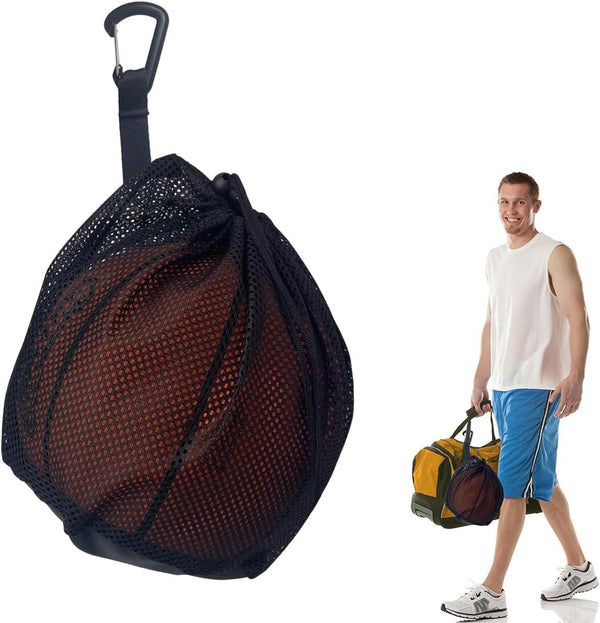 16L Portable Mesh Ball Bags - Black