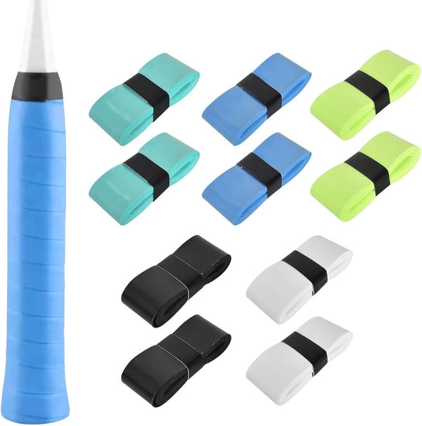 10 pieces - Racket grips - Racket Grip Tape - multicolored grip tape for rackets - Badminton grip tape - Tennis racket grip tape - anti-slip grip tape for tennis rackets - replacement overgrip - sports accessories - for tennis rackets, tennis, squash