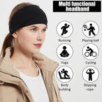 pieces - Headband - elastic sports headbands - sports headbands - for men and women - moisture-wicking hairband - for sports, fitness and running - 23*9 cm - black and blue