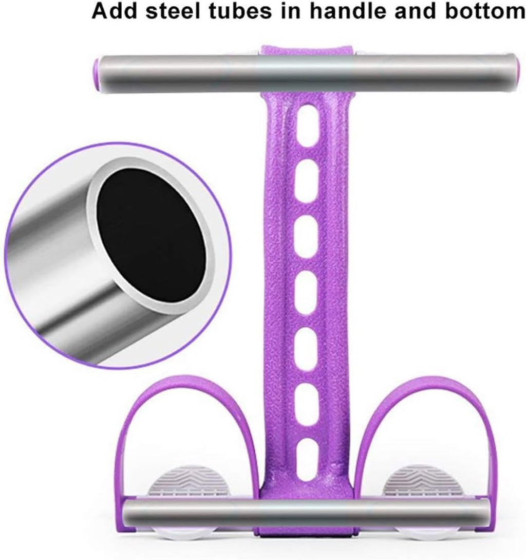 Elastic Abdominal Trainer - Fitness Resistance Bands - Ab Trainer - Ab Roller - Ab Wheel - Abdominal Wheel - Resistance Fitness Resistance Pedal Band - Multifunctional Tension Cord - Training Aids - Leg Stretching - Fitness Equipment - Purple