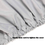 2-Piece Boat Seat Cover - 56 x 61 x 64 cm - made of Oxford fabric - UV protection - weather-resistant - waterproof - dustproof - Dust hood - with adjustable cord, suitable - for most seats - Silver
