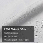 2-Piece Boat Seat Cover - 56 x 61 x 64 cm - made of Oxford fabric - UV protection - weather-resistant - waterproof - dustproof - Dust hood - with adjustable cord, suitable - for most seats - Silver