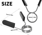 pieces - Barbell Clamp - 3 cm - Spring Barbell Clamp - Dumbbell Clip - Spring Clips for Weights - Barbell Bars - Clamp Ring - Spring Clips - Locking Clip Ring Bodybuilding - for Weightlifting, Training Barbell, Bars, Plates, Gym - Black