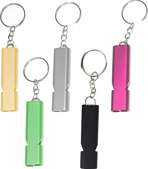 Emergency Whistle - 5 Pieces - Metal Whistle - Alarm Whistle - 120dB - Outdoor Equipment - Dog Whistle - Survival Whistle - Kids Rescue Signaling