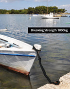 Mooring Rope Boat Equipment - 2 Pieces - Extendable 1.2 - 1.7M - Mooring Rope for Boats - Black - Mooring Rope - Boat Rope - Boat Accessories for Boats Dock - Dock Line with Hooks - For Boats, Kayaks, Jet Skis, Pontoons, Canoes