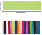 Headband - 20 Pieces - Sports Headbands - Headband - Adults - Yoga Headbands - Elastic Non-Slip - Fitness - Sweatband - Athletic - Gym - Dance - Running - Hair Accessories - 20*5CM