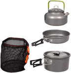 3 pieces - Cooking set - Camping Cooking set - Cookware - Camping Pan Set - Camping Cookware Kit - Kitchenware set - saucepan, pan, teapot - for 2-3 persons - for Outdoor Picnic Camping Hiking - Foldable - aluminum