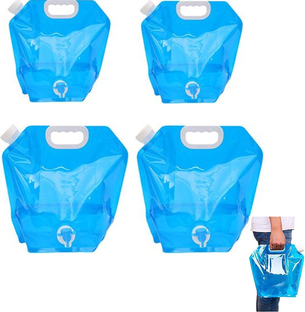 Collapsible Portable Water Jerrycan with Faucet for Emergency Storage