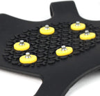 Snow grips over shoes/boots 10 studs Ice Traction Universal Slip on Stretch Fit Snow and Ice, Snow Cleats Crampons Ice Spikes Snow Grips for Winter - M (36-40)
