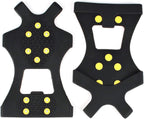 Snow grips over shoes/boots 10 studs Ice Traction Universal Slip on Stretch Fit Snow and Ice, Snow Cleats Crampons Ice Spikes Snow Grips for Winter - L (40-43)