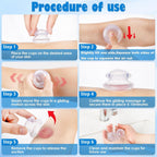 4-piece Cupping cup - Cupping cups - silicone cups - Cupping Set - Cupping For Cellulite - vacuum cup - For reducing cellulite anti-aging relieves pain and joints for buttocks, neck, body - black