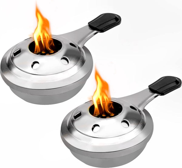 2pcs Portable Stainless Steel Alcohol Stove, Detachable Fondue Alcohol Burner, Gummy Alcohol Burner for Outdoor Camping, Environmentally Friendly