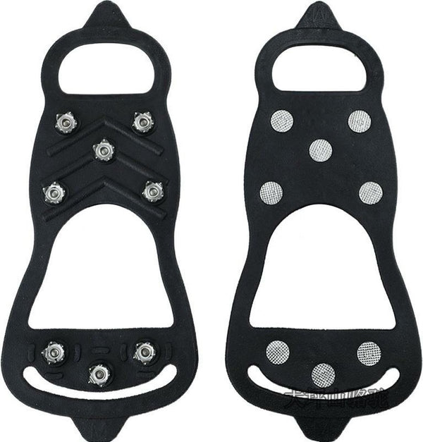 Black Silicone Anti-Slip Snow Spikes for Outdoor Walking