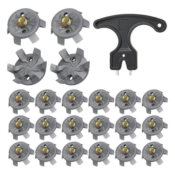 Golf Spikes Set Includes 30 Pcs Golf Studs Replacement Golf Studs Spanner Metal Thread Screw 6mm Dia Golf Spike too-xindaren