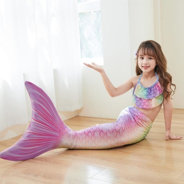 Mermaid Swimsuit Monofin Mermaid Fins Kids Mermaids Pack C (with Monofin) L (7-9 Years)