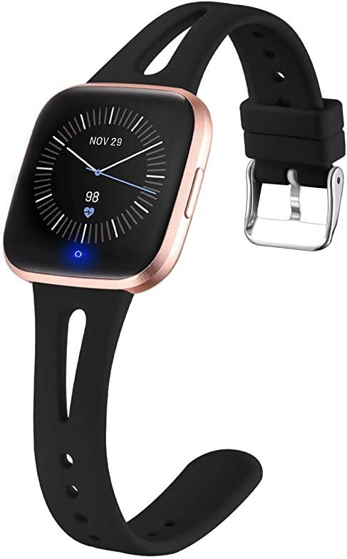 Fitbit Versa 2 Band Compatible Replacement Strap 3 Pack Black Silicone for Fitbit Versa Versa Lite SE Smartwatch