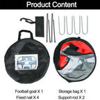 Foldable Nylon Soccer Goal for Children and Adults, Soccer Goal for Playground, Garden, Indoor and Outdoor Red