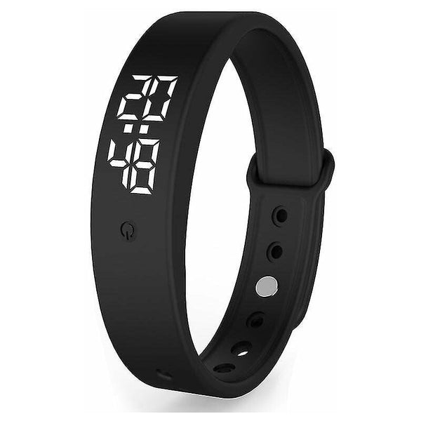 Vibrating Alarm Watch with 10 Daily Alarms (Black)