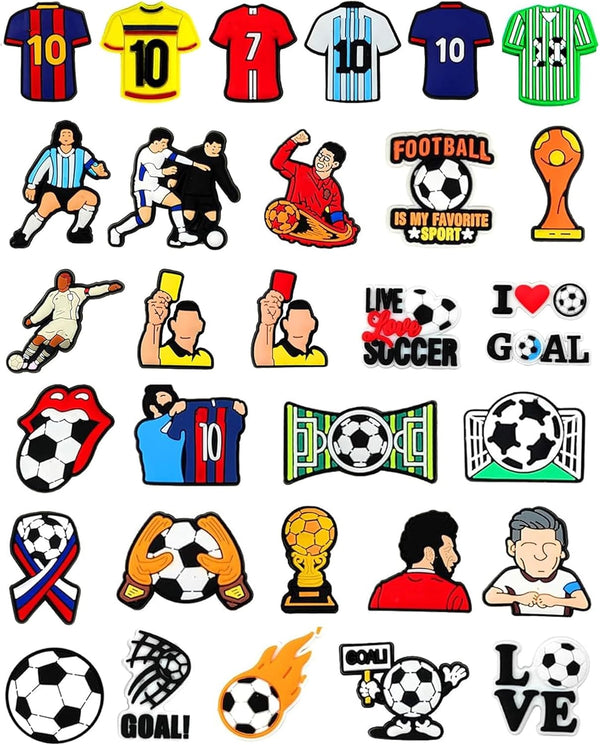 38pcs Random Soccer Ball Charms for Decoration