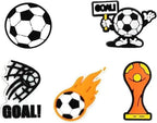 38pcs Soccer Ball Charms for Clog Shoe Decoration, Sports Soccer Football Shoe Charms Accessories Pack,Cute Random Charms