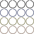 16pcs Boot Straps with Metal Hooks, Military Elastic Trouser Blousers Boot Bands Army Leg Strap Blousing Garters Accessories Part for Men Women Outdoor Skiing (4 Colors)