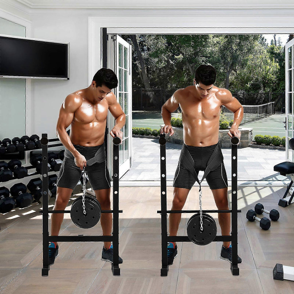Seektop Weighted Pull Up Dip Belt with Chain 100kg Capacity Black Eva Material Home Gym Strength Training Waist Belt