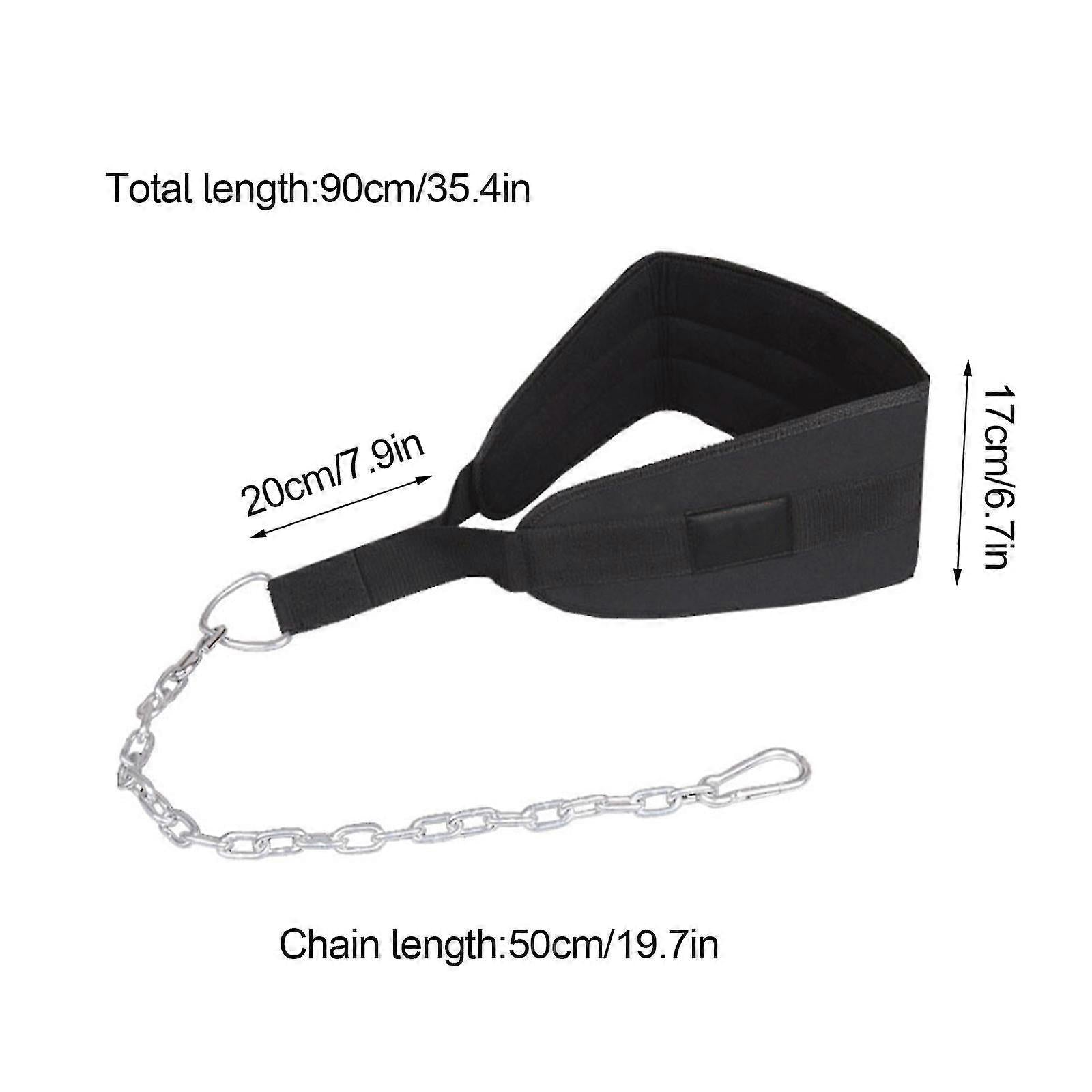 Seektop Weighted Pull Up Dip Belt with Chain 100kg Capacity Black Eva Material Home Gym Strength Training Waist Belt