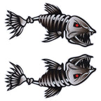 Kayak Fishing Boat Decal Sticker Set of 2, 25x13cm Reflective Car Decal Accessories