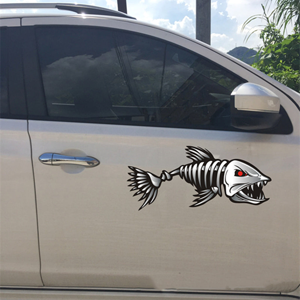 Kayak Fishing Boat Decal Sticker Set of 2, 25x13cm Reflective Car Decal Accessories