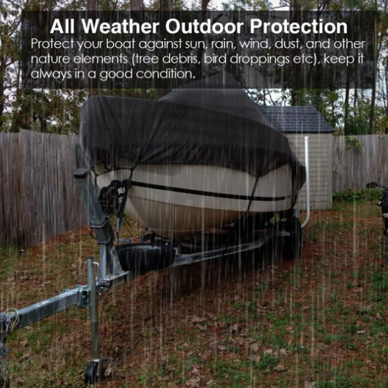 16-18FT：570cm*300cm Boat Cover Trailerable Marine Grade 210D grey