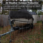 17-19FT：600cm*310cm Boat Cover Trailerable Marine Grade 210D grey