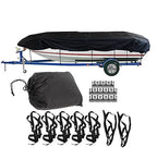 Square Boat Cover, 21-24FT (750cm x 360cm), Trailerable, Marine Grade 210D grey