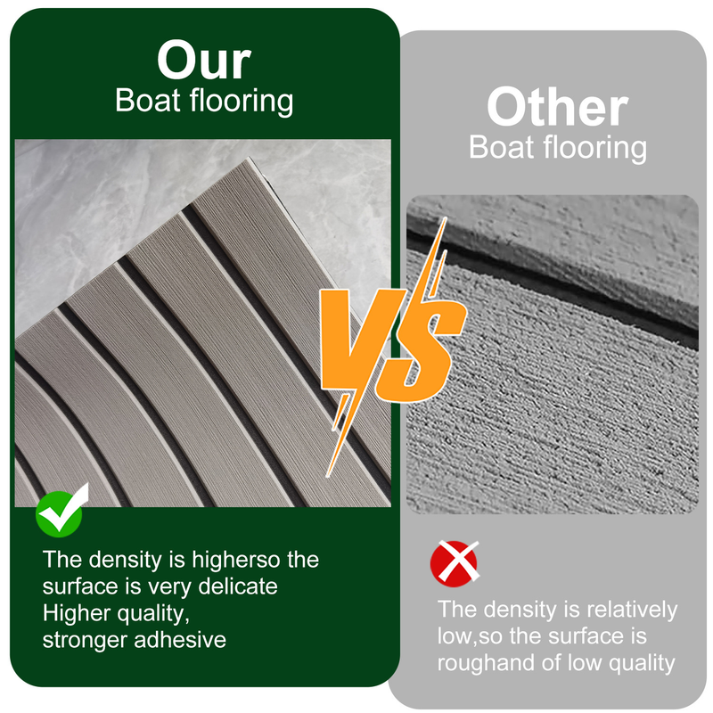 EVA Foam Boat Flooring Mat Decking Sheet 240*30*0.6cm Light Grey