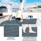 EVA Foam Boat Flooring Mat Decking Sheet 240*30*0.6cm Light Grey
