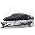12-14ft Boat Cover Trailerable Marine Grade 600D Black