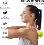 Massage Balls (Set of 2) - Trigger Point Balls - Massage Balls with Relief Points - Pointed Balls - Hedgehog Balls - Massage Balls - Trigger Point Exercise Balls - For Massaging Hand, Leg, Shoulder, Hip and Foot Muscles (Green/Purple 7.5 cm)
