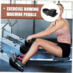 1 Pair Adjustable Flat Pedals - For Rowing Machines, Non-Slip Training Equipment - Indoor Fitness - Comfortable Pedal Design - Perfect for Home Workouts - Joint-Friendly Performance