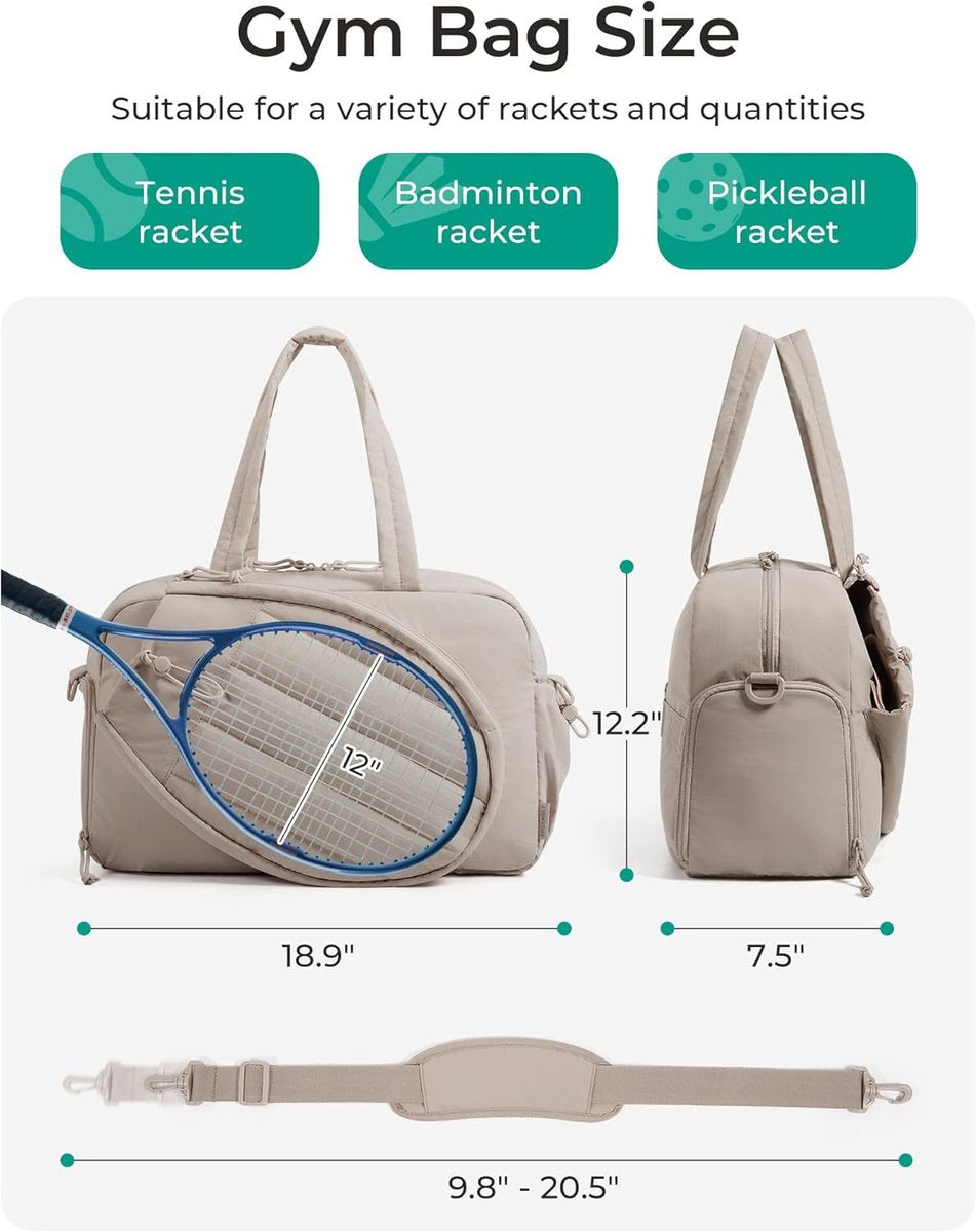 Tennis Bag - Tennis Backpack - 42L with Shoe Compartment - Sports Bag - Waterproof Racket Bag - Protective Racket Compartment - Portable as a Shoulder Bag - Pink