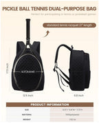 Backpack - Tennis Shoulder-Crossbody Bag - Sports Bag - Waterproof Racket Bag - Suitable for Pickles and Badminton - Off-White