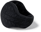 Earmuffs - Fleece Earmuffs - Knitted Earmuffs - Earmuffs for Adults - Warm Earmuffs - Warm Winter Earmuffs - Foldable - Unisex, Suitable for Outdoor Activities (Black)