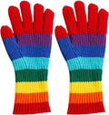 Knitted Gloves - Gloves - Rainbow Gloves - Warm Gloves - Touchscreen Compatible Gloves - Unisex - Suitable for Cold Weather, Sports, Travel, Driving, Skating, Skiing - Christmas Gift - Birthday Gift