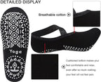 4 pairs of socks - yoga socks - non-slip socks - floor socks - yoga sports socks - one size fits all - suitable for ballet, dance, sports - red, blue, black, gray