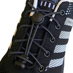 Sneaker Laces 120CM suitable for Sneakers - Elastic laces without a knot - Suitable for students and adults - With strong buckle and quick-release function (Black)