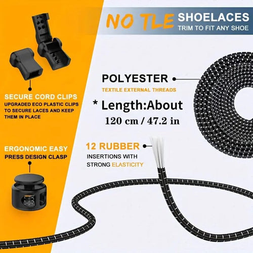 120cm Sneaker Laces with Strong Buckle and Quick-release Function - Orange
