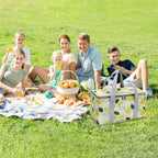 Large Cooler Bag - Picnic Cooler Bag, Lunch Bag - Lined - Keep Warm or Cold - Insulated Cooler Bag for Camping, BBQ, Home, Car & Outdoor Activities