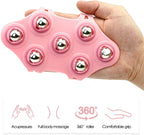 Ball Massage Gloves - Massage Gloves - Portable Body Massage Roller - Palm-Shaped Massage Gloves - Metal Ball Massager