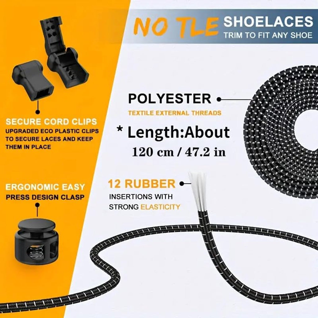 Sneaker Laces 120CM suitable for Sneakers - Elastic laces without a tie - Suitable for students and adults - With strong buckle and quick-release function (Apricot)